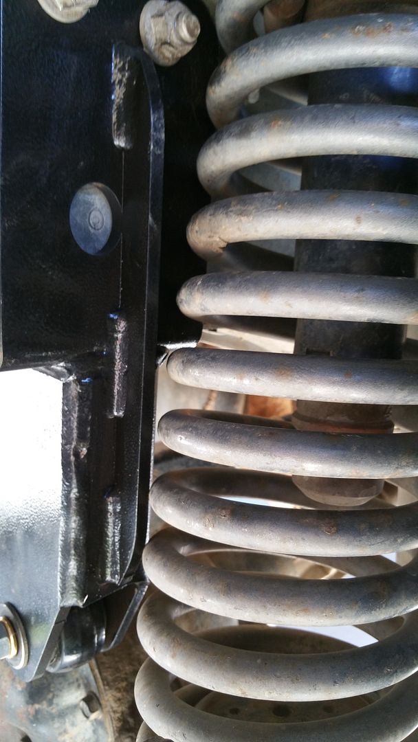 Coil spring hitting track bar bracket. Jeep Enthusiast Forums