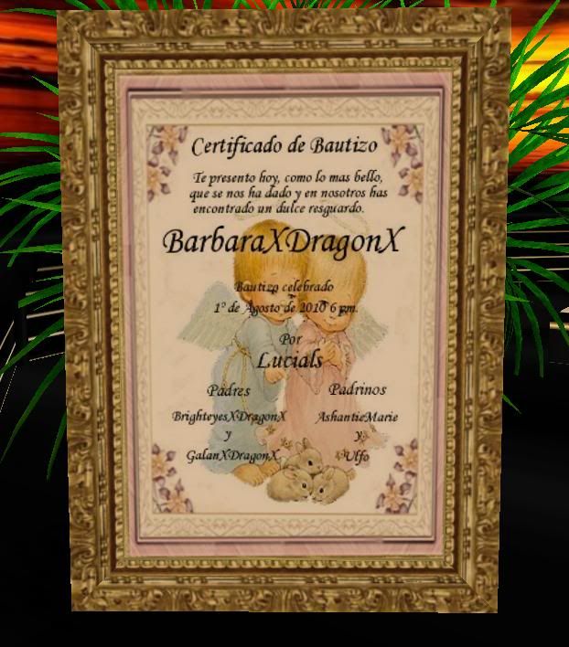 certificate baptism barbara