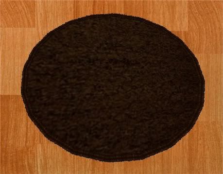 round rug brown