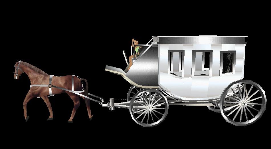 Silver White Carriage