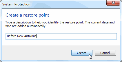 Deskripsi Restore Point pada Windows 7