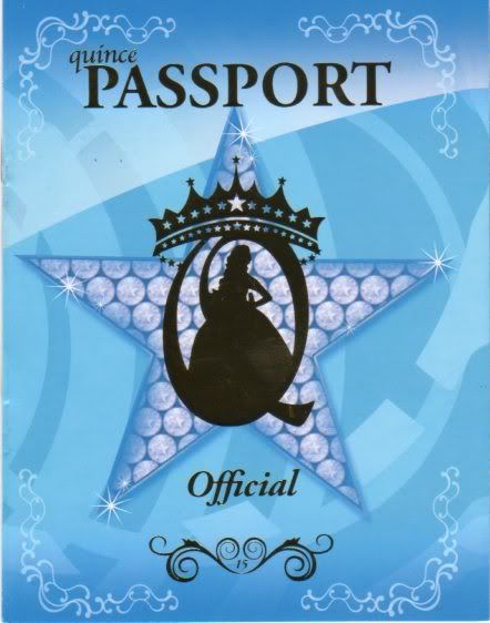 Invitaciones de Pasaporte para Quinceaneras