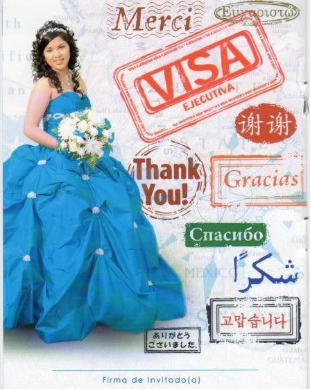 Invitaciones de Pasaporte para Quinceaneras