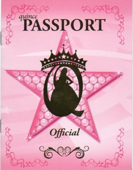 Invitaciones de Pasaporte para Quinceaneras