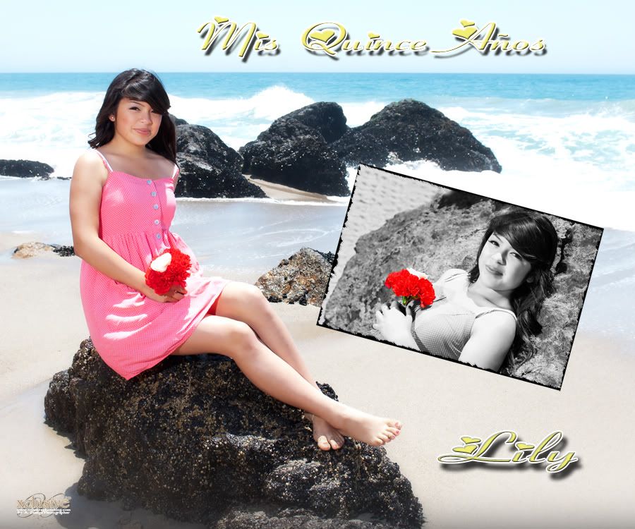 session previa de quinceanera en Malibu