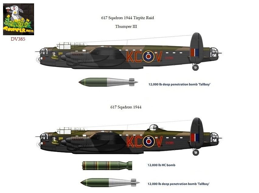 9/617 Sqn Lancaster query Tirpitz raids Aircraft WWII