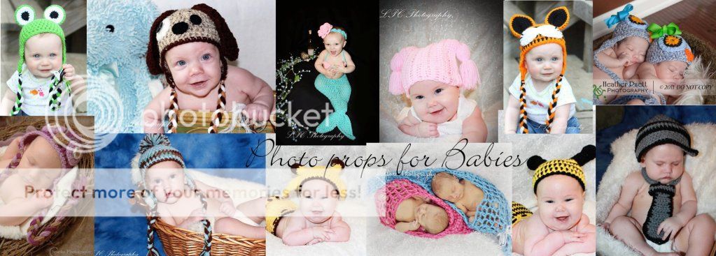 mo SWEET BABY TEDDY BEAR HAT CROCHET photo prop ♥  