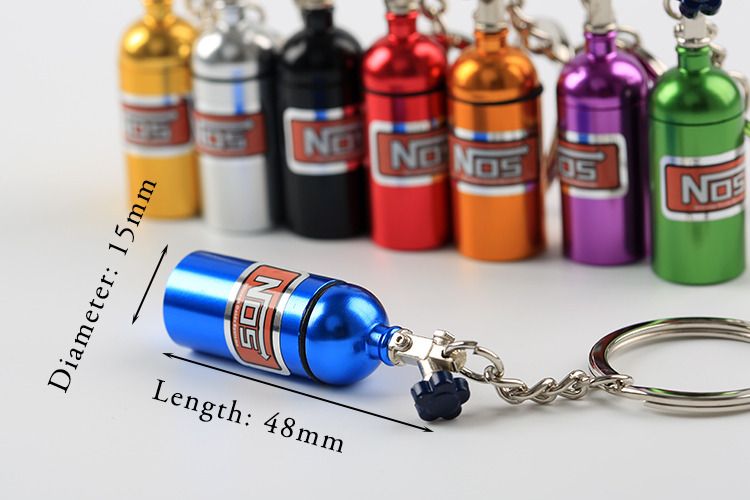 NOS Bottle Keyring Nitrous Pill Case Pot Cash Stash Box Car Keychain Oxide LUX