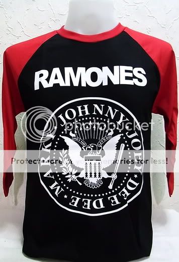 Ramones Punk Rock Nice Cool Men Black Red Baseball T Shirt, L  