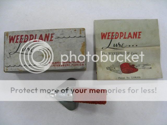 Vintage Weedplane Lure With Original Box & Pamphlet