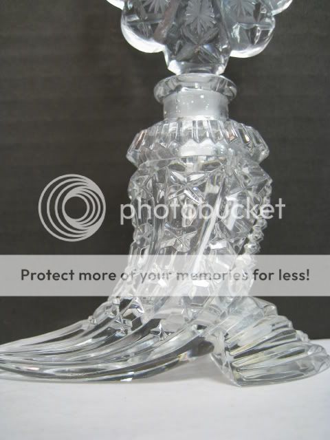 Czechoslovakian Cut Glass Perfume Bottle