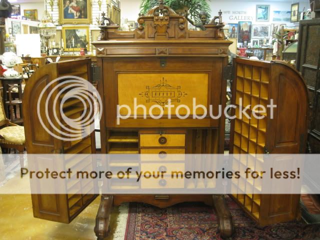 Antique Desk, William Wooton Victorian Style Secretary Furniture 