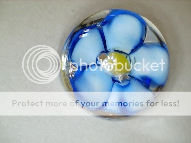 Antique Glass Button Flower